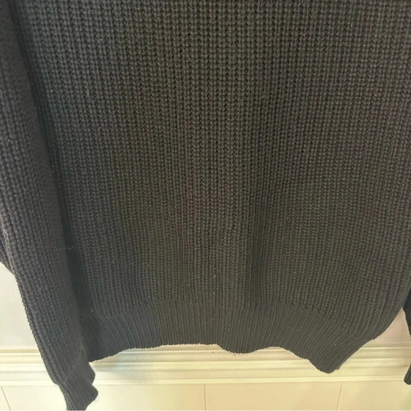 Wilfred Women's 100% Merino Wool Long Sleeve Black Cowl Neck Sweater Size S GUC - Picture 5 of 8